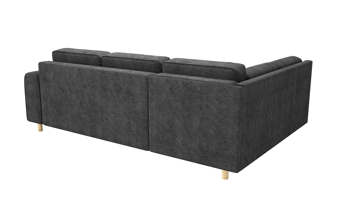 Шелдон / Диван - кровать угловой велюр sierra 9 темно-серый